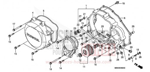 PANNEAU CARTER-MOTEUR D. XR650R6 de 2006